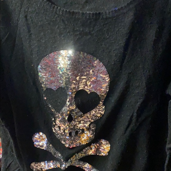 Wildfox sequin skull sweater - Picture 3 of 4